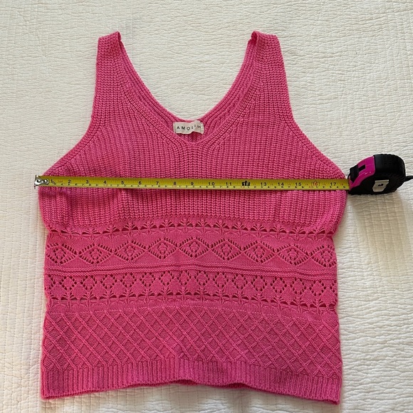 Pink Knit Tank Top for Women - Picture 5 of 6